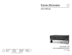 Extron electronics DVI-RGB 150 User`s manual