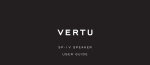 Vertu SP-1V User guide