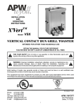 APW Wyott VSX Operating instructions