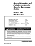 DeVilbiss DACE-7161-2 Troubleshooting guide