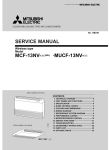 Mitsubishi Electric MCF-13NV-E3 Service manual