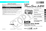 Canon PowerShot A410 User Guide Basic User guide