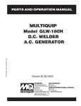 MULTIQUIP GLW-180H Specifications