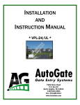 AutoGate VPL-24/UL Instruction manual