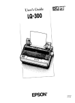 Epson LQ-300+ User`s guide