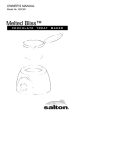 Salton Melted Bliss SGCM1 Owner`s manual