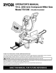 Ryobi TS1350 Operator`s manual