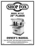 Woodstock SHOP FOX W1747 Owner`s manual