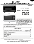 Sharp R-405HK Service manual