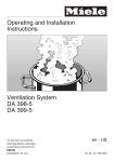 Miele DA 399 Technical data