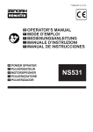 Zenoah NS531 Operator`s manual