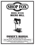 Woodstock SHOP FOX M1036 Specifications