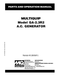 MULTIQUIP GA-2.3R2 Specifications