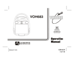 Audiovox VOH683 Owner`s manual