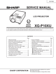 Sharp XG-P10XE Service manual