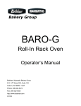 Belshaw Brothers BARO-G Operator`s manual