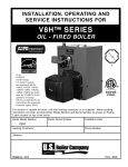 U.S. Boiler Company V8H SERIES Instruction manual