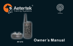 Aetertek AT-215 Owner`s manual