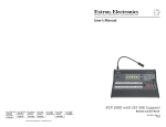 Extron electronics RCP 2000 User`s manual