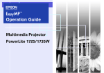 Epson PowerLite 1725 Specifications