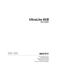 MOTU UltraLite User guide