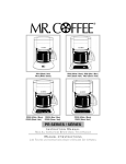 Mr. Coffee PRX29 Instruction manual