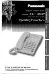 Radio Shack KX-TS105W Operating instructions