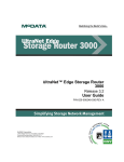 McDATA ULTRANETTM EDGE STORAGE ROUTER 3000 User guide