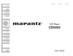 Marantz CD5003 User guide