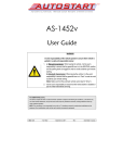 Autostart AS-1452v User guide