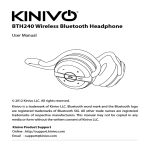 Apple iPhone Bluetooth Headset User manual