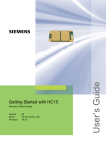 Siemens HC15 User`s guide