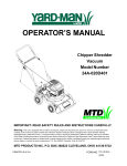 Yard-Man 24A-020D401 Operator`s manual