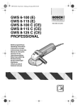 Bosch GWS 6-100 (E) Operating instructions