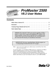 Data Technology PRO MASTER 2500 User manual