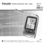 Beurer GL Operating instructions