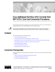 Cisco Octal-Port DMT ATU-C Line Card Installation guide