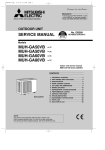 Mitsubishi Electric MSH-GA50VB Service manual