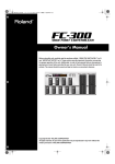Roland FC-300 Owner`s manual