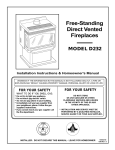 Vermont Castings RFSDV42 Operating instructions