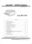 Sharp SF-1116 Service manual