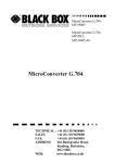 Black Box MWU2000-G703 Specifications