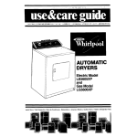 Whirlpool LE5605XP Operating instructions