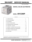 Sharp AR-C200P - Color Laser Printer Service manual