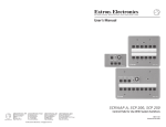 Extron electronics SCP/AAP A User`s manual