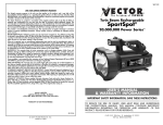 Vector Sportspot SL101MV User`s manual