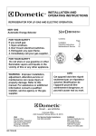 Dometic NDR1292 Operating instructions