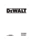 DeWalt D25961 Instruction manual