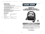 Black & Decker 300 AMP JUMP-STARTER/INFLATOR Specifications