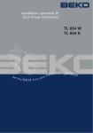 Beko TL 654 W Instruction manual